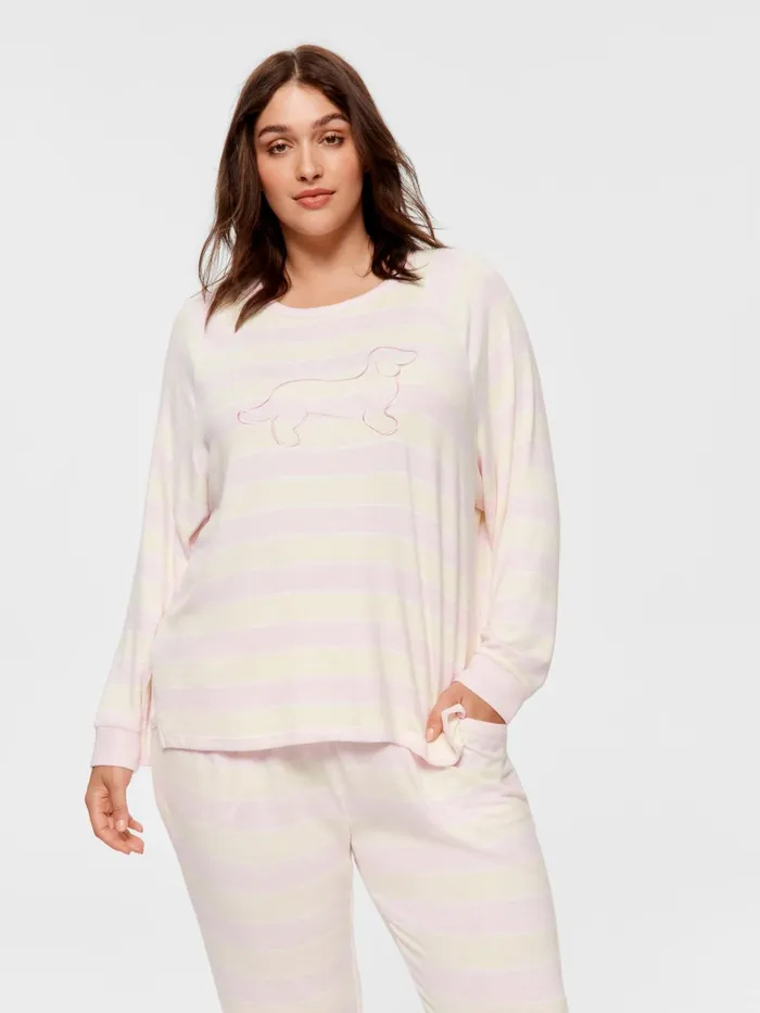 Women PA Plus Pastel Fuzzy Oversized Sweater Multi Peter Alexander Tops