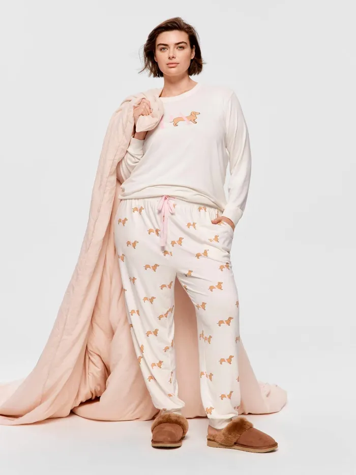 Women PA Plus Penny Plush Easy Pj Pant Multi Peter Alexander Lounge