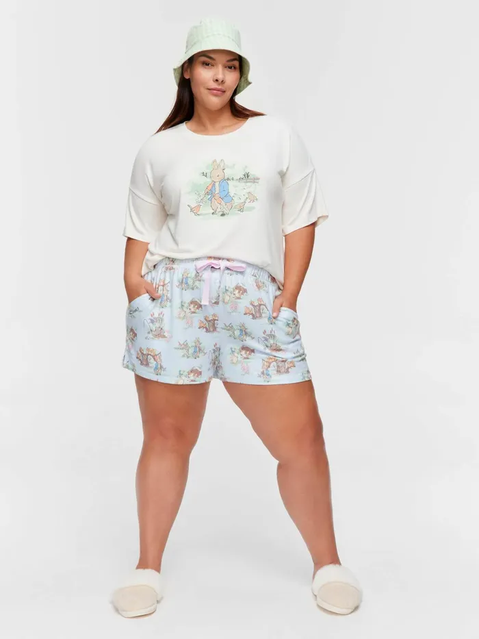 Women PA Plus Peter Rabbit Plush Mid Short Multi Peter Alexander Shorts