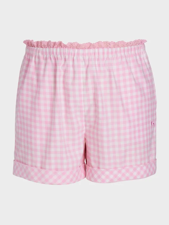 Women PA Plus Pink Gingham Check Mid Short Multi Peter Alexander Online Only Styles
