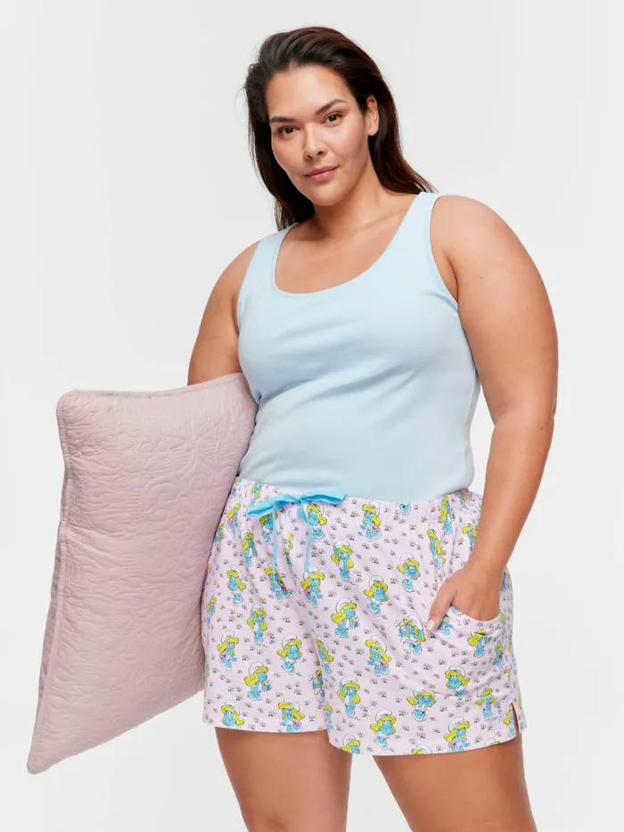 Women PA Plus The Smurfs Smurfette Mini Short Multi Peter Alexander Online Only Styles