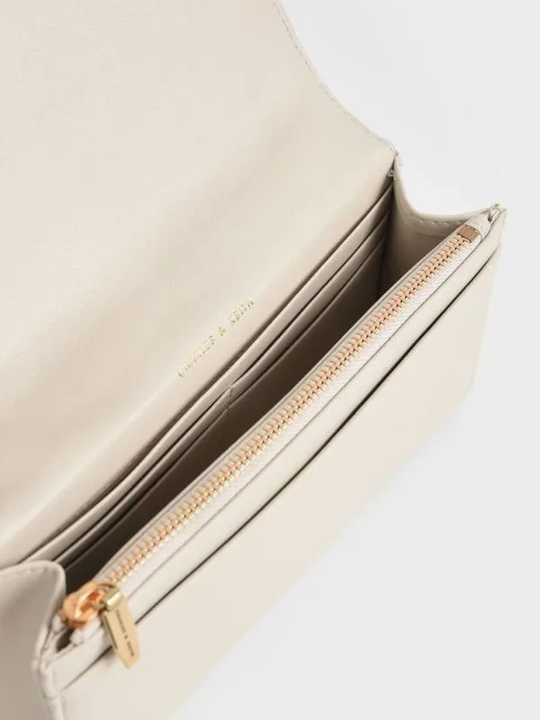 Women Paffuto Chain Handle Quilted Long Wallet 8211 Cream CHARLES and KEITH Long Wallets Women Paffuto Chain Handle Quilted Long Wallet 8211 Cream CHARLES and KEITH Long Wallets