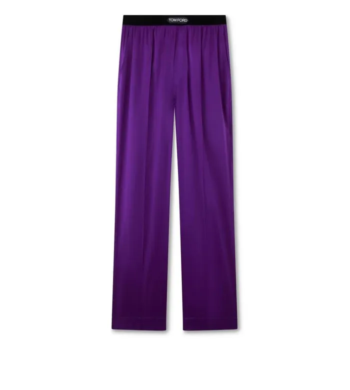 Women Pajamas and Robes Tom Ford Stretch Silk Satin Pj Pants Amethyst