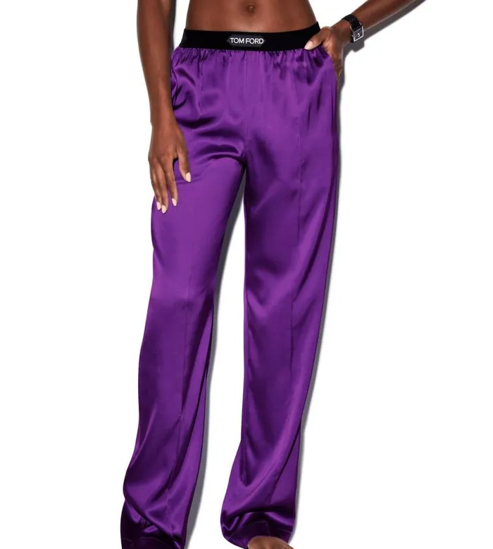 Women Pajamas and Robes Tom Ford Stretch Silk Satin Pj Pants Amethyst Women Pajamas and Robes Tom Ford Stretch Silk Satin Pj Pants Amethyst