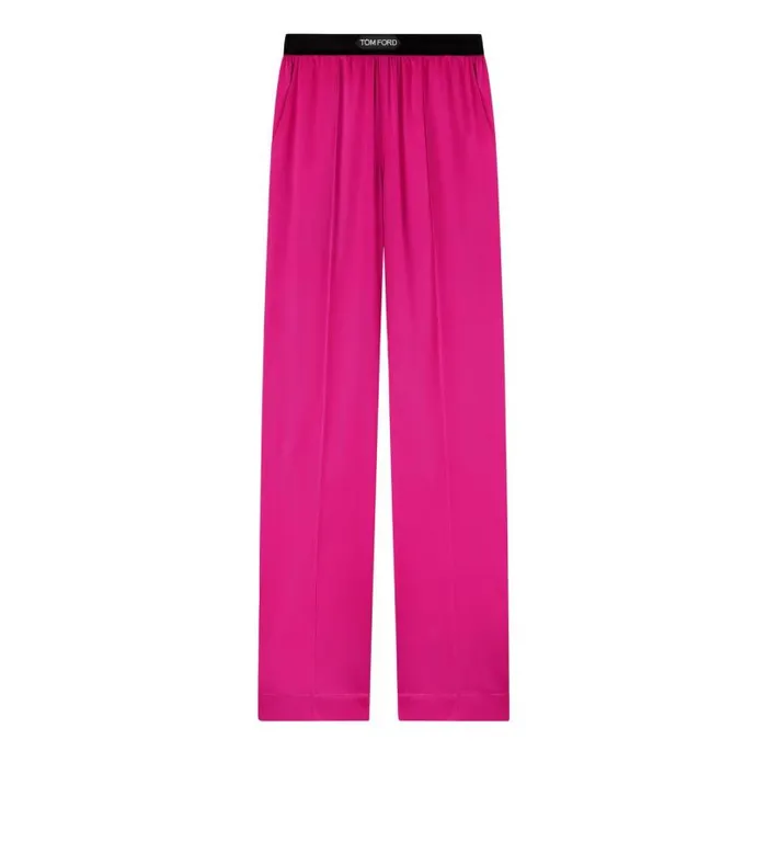 Women Pajamas and Robes Tom Ford Stretch Silk Satin Pj Pants Hot Pink