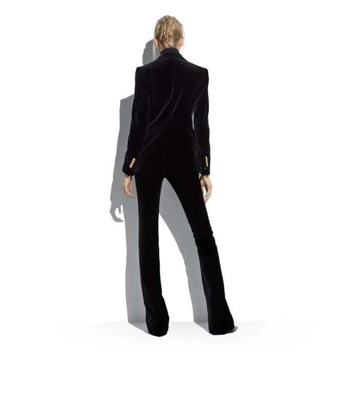 Women Pants and Shorts Tom Ford Cotton Velvet Flare Pants Black Women Pants and Shorts Tom Ford Cotton Velvet Flare Pants Black