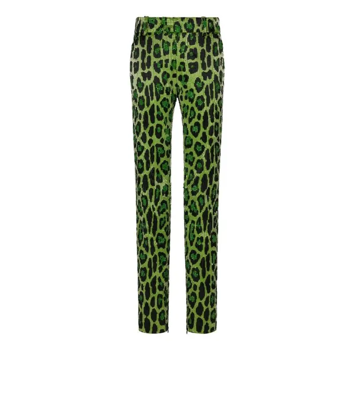 Women Pants and Shorts Tom Ford Jaguar Embroidery Velvet Pants