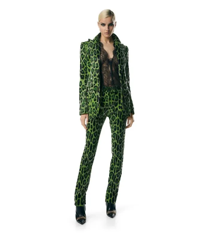 Women Pants and Shorts Tom Ford Jaguar Embroidery Velvet Pants Women Pants and Shorts Tom Ford Jaguar Embroidery Velvet Pants