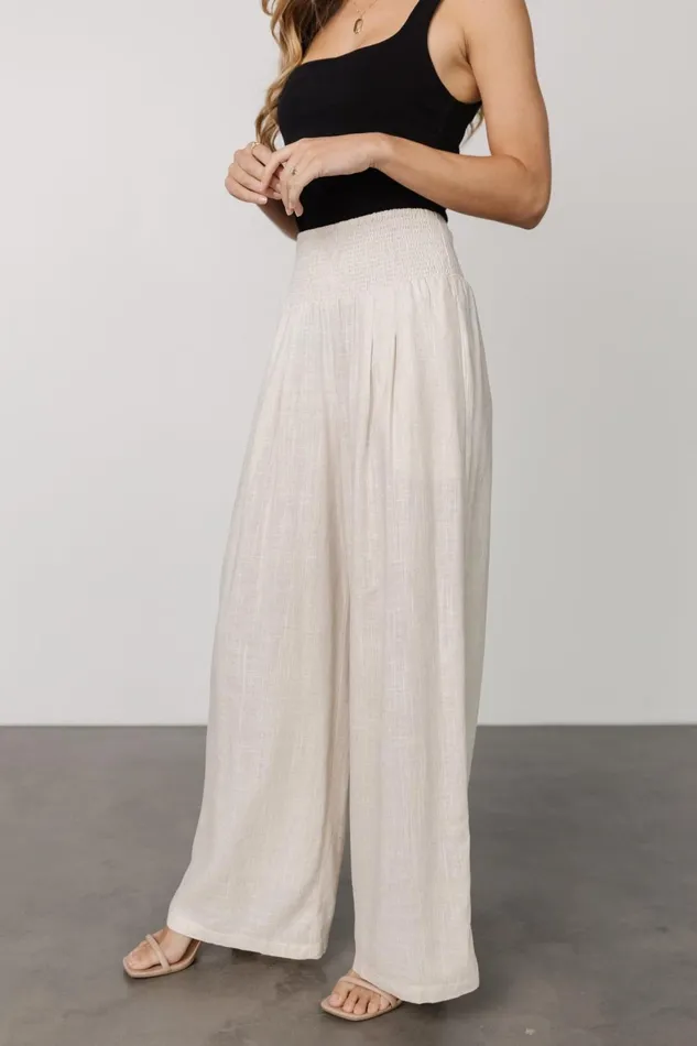 Women Pants Baltic Born Parvati Smocked Waist Pants Natural Women Pants Baltic Born Parvati Smocked Waist Pants Natural