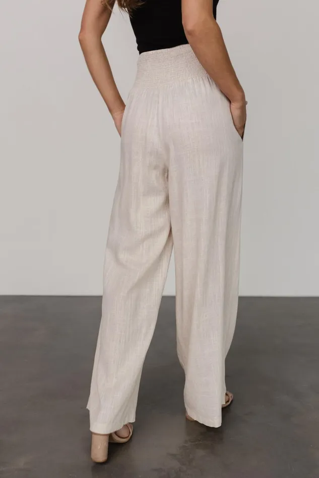 Women Pants Baltic Born Parvati Smocked Waist Pants Natural Women Pants Baltic Born Parvati Smocked Waist Pants Natural