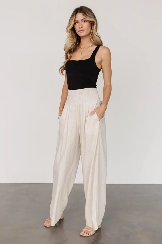 Women Pants Baltic Born Parvati Smocked Waist Pants Natural Women Pants Baltic Born Parvati Smocked Waist Pants Natural