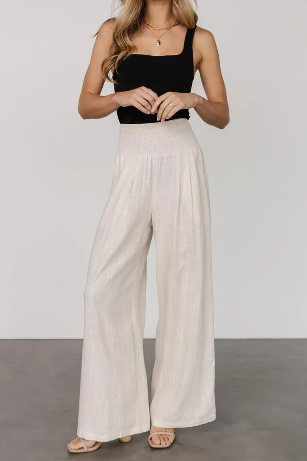 Women Pants Baltic Born Parvati Smocked Waist Pants Natural Women Pants Baltic Born Parvati Smocked Waist Pants Natural