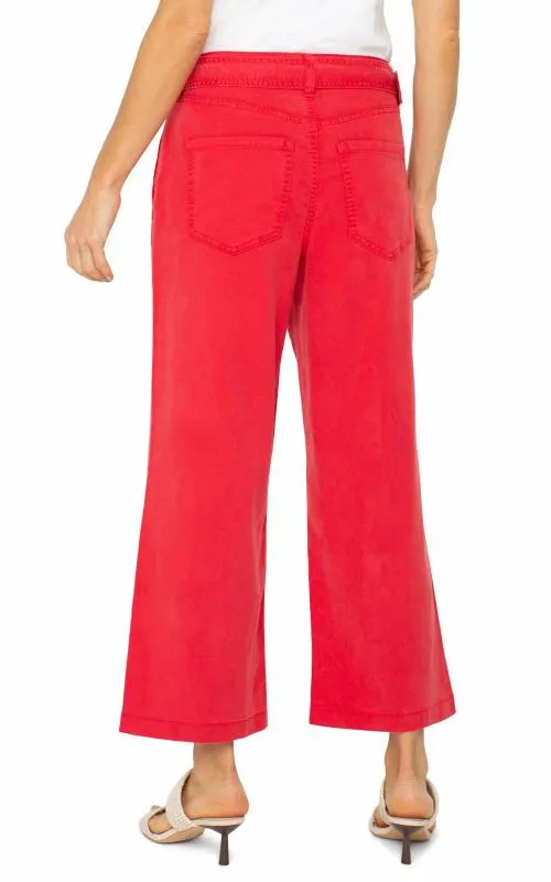 Women Pants Liverpool Los Angeles Stride Hirise Crop Geranium