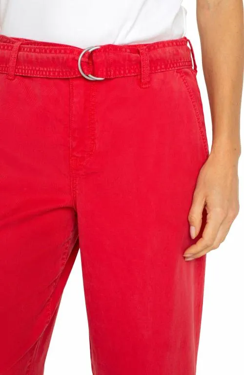 Women Pants Liverpool Los Angeles Stride Hirise Crop Geranium