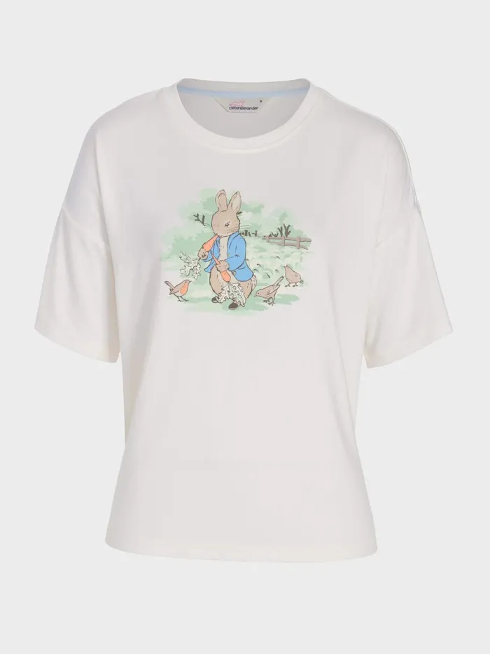 Women Peter Rabbit Plush Oversized Tee Pink Peter Alexander Tops