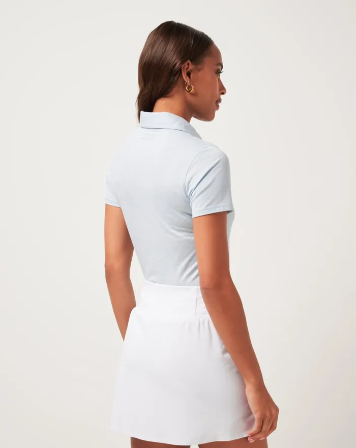 Women Polos TravisMathew FEATHERWEIGHT ACTIVE POLO Heather Kentucky Blue