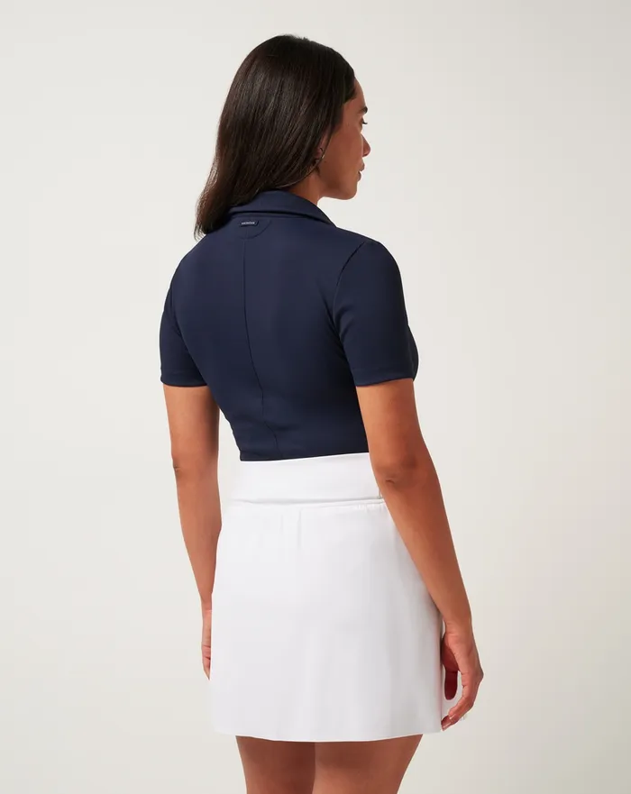 Women Polos TravisMathew MOVEKNIT VNECK POLO Navy Blazer