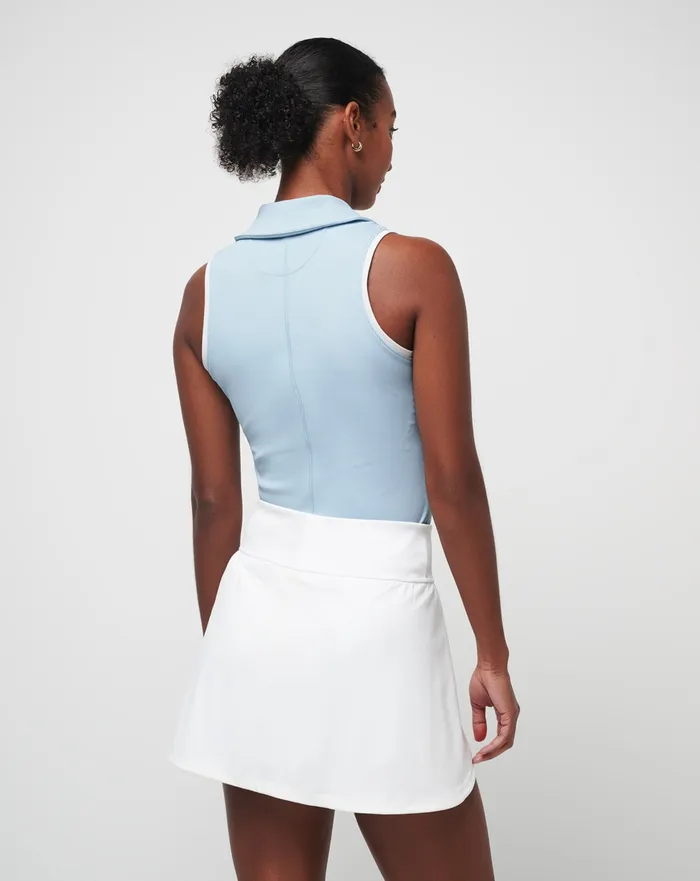 Women Polos TravisMathew SIP AND SEA MOVEKNIT SLEEVELESS POLO Celestial Blue Women Polos TravisMathew SIP AND SEA MOVEKNIT SLEEVELESS POLO Celestial Blue
