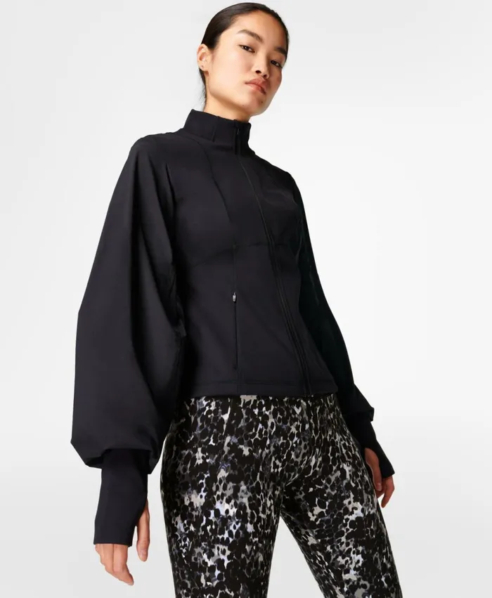 Women Power Hybrid Jacket Black Sweaty Betty Jumpers Hoodies