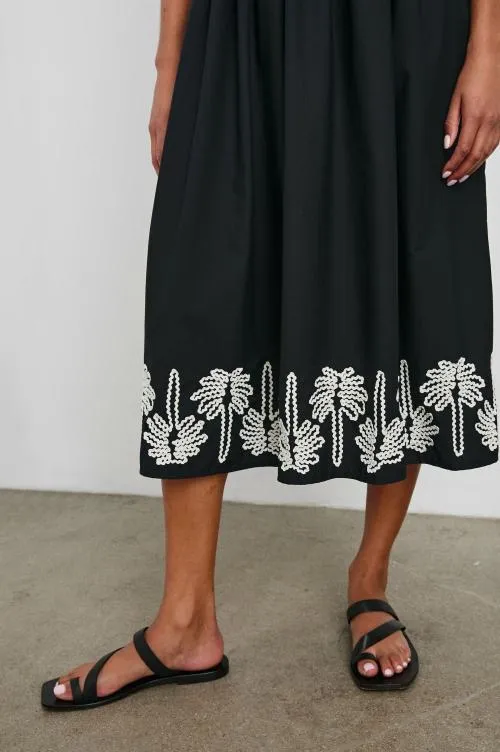 Women Rails Dresses and Rompers Baja Dress Black Ivory Palm Trees Women Rails Dresses and Rompers Baja Dress Black Ivory Palm Trees
