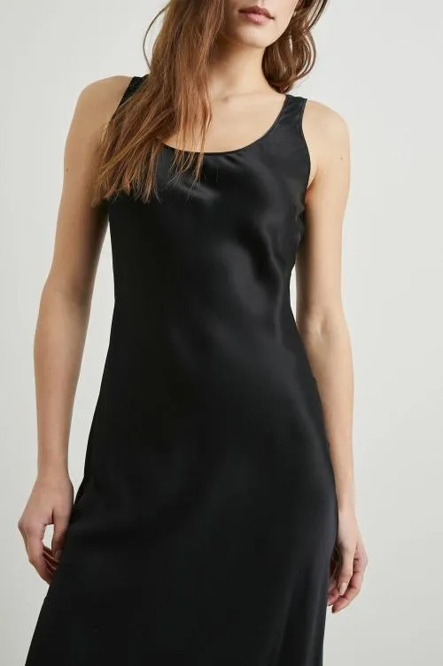 Women Rails Dresses and Rompers Kailani Dress Black Satin Crepe Women Rails Dresses and Rompers Kailani Dress Black Satin Crepe