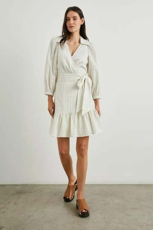 Women Rails Dresses and Rompers Kiara Dress Ivory Seersucker