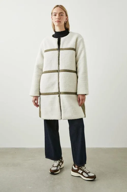 Women Rails Jackets and Coats Granger Jacket Ivory Olive Mix Women Rails Jackets and Coats Granger Jacket Ivory Olive Mix