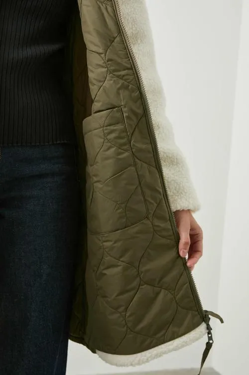 Women Rails Jackets and Coats Granger Jacket Ivory Olive Mix Women Rails Jackets and Coats Granger Jacket Ivory Olive Mix