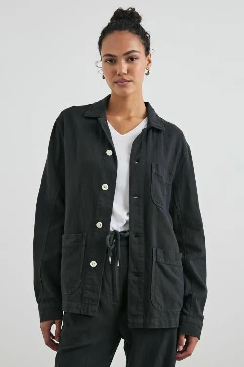 Women Rails Jackets and Coats Gwen Jacket Washed Black Women Rails Jackets and Coats Gwen Jacket Washed Black