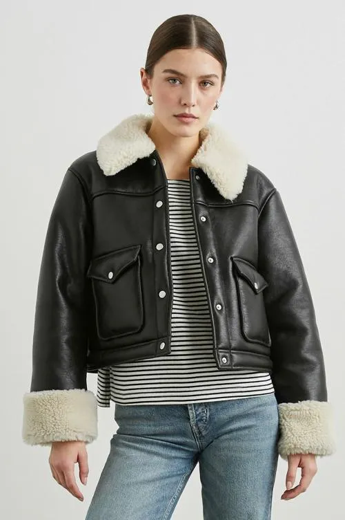 Women Rails Jackets and Coats Imani Jacket Black Ivory