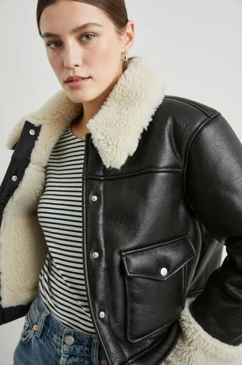 Women Rails Jackets and Coats Imani Jacket Black Ivory Women Rails Jackets and Coats Imani Jacket Black Ivory