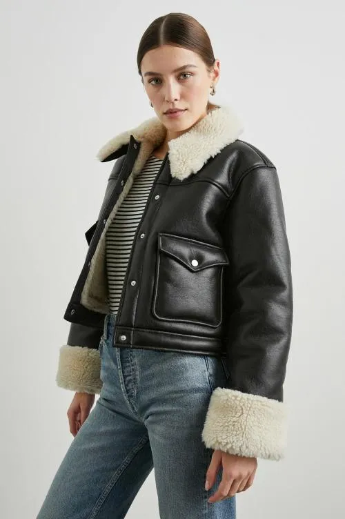 Women Rails Jackets and Coats Imani Jacket Black Ivory Women Rails Jackets and Coats Imani Jacket Black Ivory