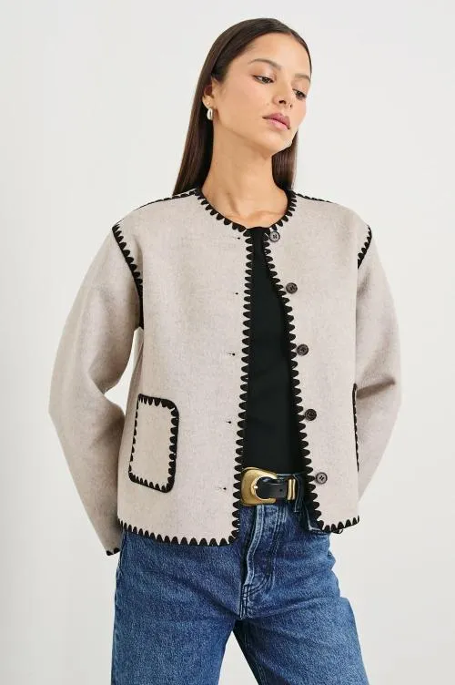 Women Rails Jackets and Coats Melanie Jacket Oatmeal Women Rails Jackets and Coats Melanie Jacket Oatmeal