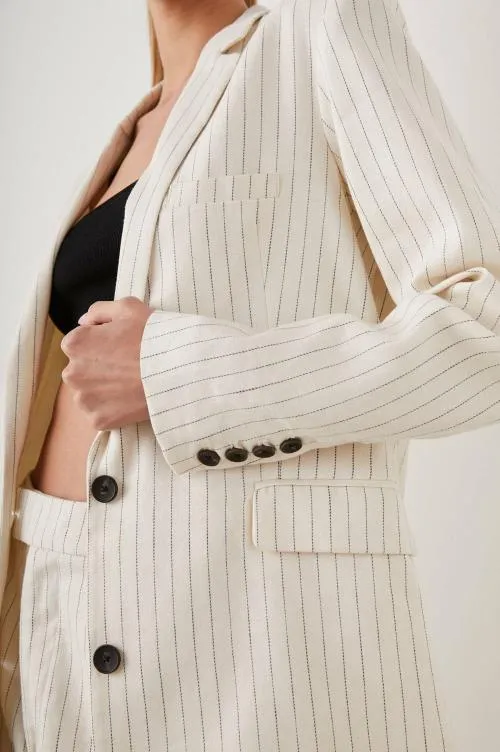 Women Rails Jackets and Coats Stanton Blazer Ivory Pinstripe Women Rails Jackets and Coats Stanton Blazer Ivory Pinstripe