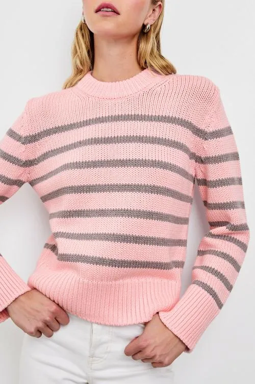 Women Rails Sweaters Alise Sweater Pink Heather Stripe Women Rails Sweaters Alise Sweater Pink Heather Stripe