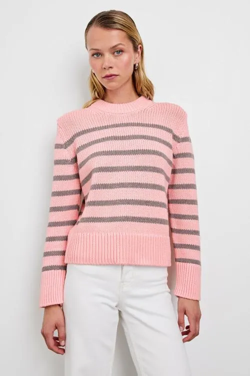 Women Rails Sweaters Alise Sweater Pink Heather Stripe Women Rails Sweaters Alise Sweater Pink Heather Stripe