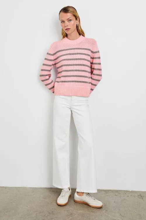 Women Rails Sweaters Alise Sweater Pink Heather Stripe Women Rails Sweaters Alise Sweater Pink Heather Stripe