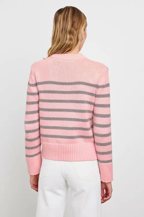 Women Rails Sweaters Alise Sweater Pink Heather Stripe Women Rails Sweaters Alise Sweater Pink Heather Stripe