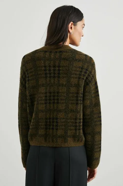 Women Rails Sweaters Reese Cardigan Olive Plaid Women Rails Sweaters Reese Cardigan Olive Plaid