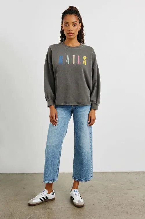 Women Rails Sweaters Signature Sweatshirt Vintage Black Women Rails Sweaters Signature Sweatshirt Vintage Black