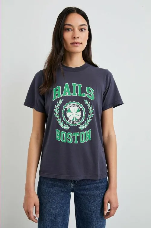 Women Rails Tees and Tanks Boyfriend Tshirt Rails Boston Navy
