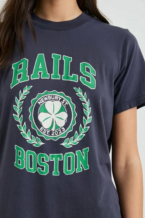 Women Rails Tees and Tanks Boyfriend Tshirt Rails Boston Navy