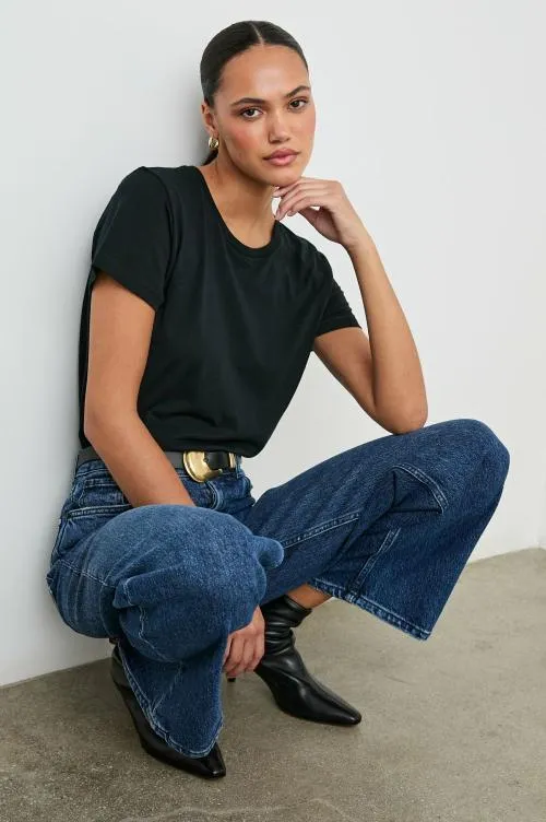 Women Rails Tees and Tanks Classic Crew Neck Tshirt Black Women Rails Tees and Tanks Classic Crew Neck Tshirt Black