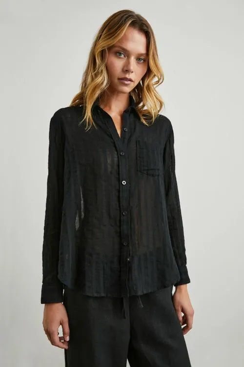 Women Rails Tops Charli Shirt Black Shadow Stripe