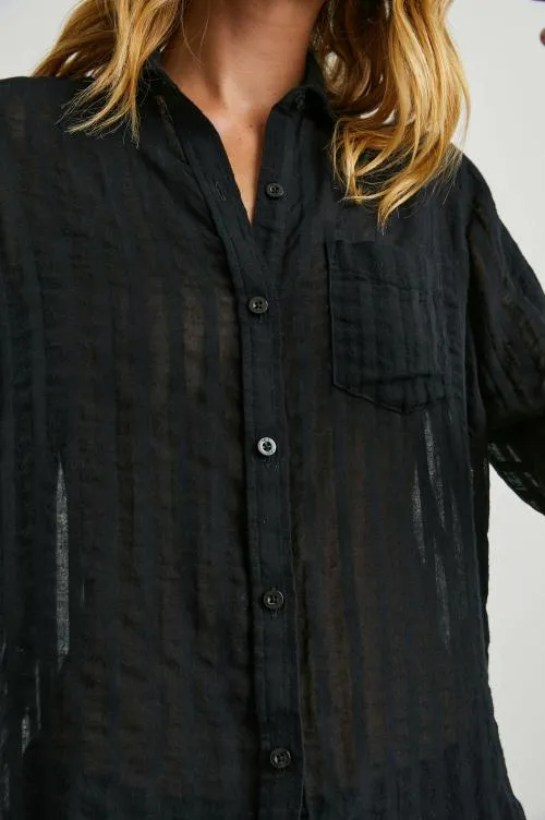 Women Rails Tops Charli Shirt Black Shadow Stripe Women Rails Tops Charli Shirt Black Shadow Stripe