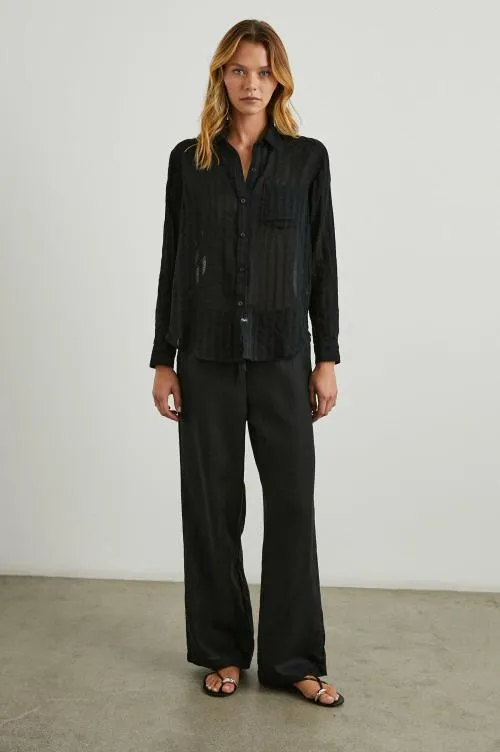 Women Rails Tops Charli Shirt Black Shadow Stripe Women Rails Tops Charli Shirt Black Shadow Stripe