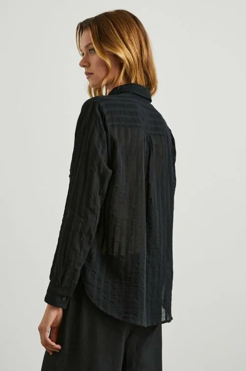 Women Rails Tops Charli Shirt Black Shadow Stripe Women Rails Tops Charli Shirt Black Shadow Stripe