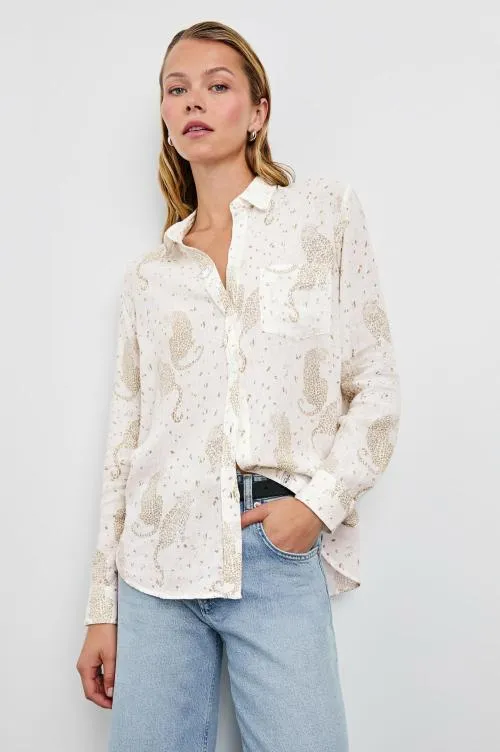 Women Rails Tops Charli Shirt Cheetah Spots Women Rails Tops Charli Shirt Cheetah Spots