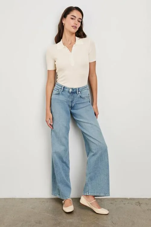 Women Rails Tops Court Polo Shirt White Women Rails Tops Court Polo Shirt White