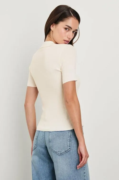 Women Rails Tops Court Polo Shirt White Women Rails Tops Court Polo Shirt White